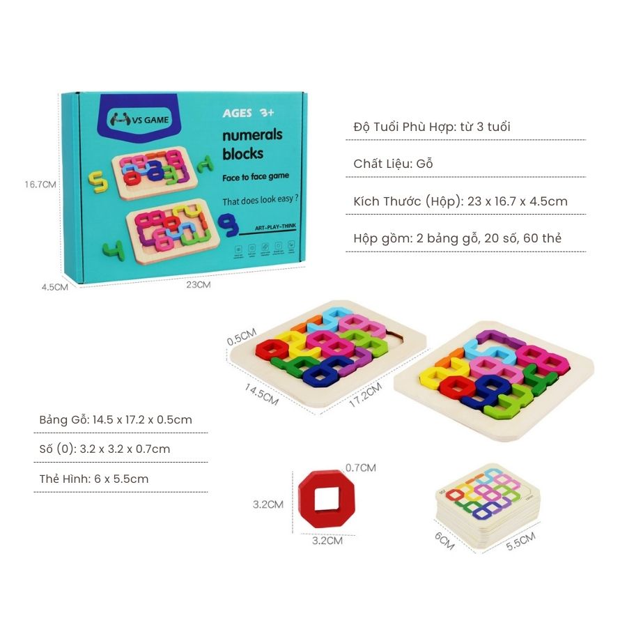 Đồ Chơi Bộ Xếp Số Đối Kháng Theo Hình 2