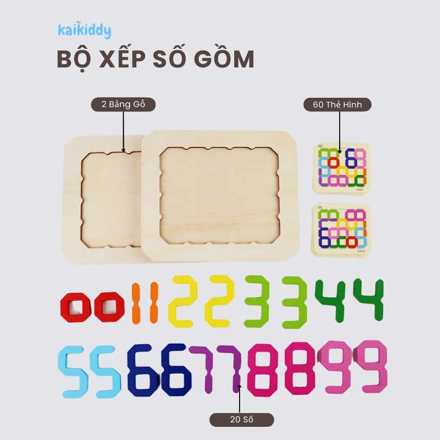 Đồ Chơi Bộ Xếp Số Đối Kháng Theo Hình 3