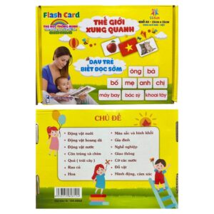 Hộp 255 Thẻ Flash Card Thế Giới Xung Quanh Theo Phương Pháp Glenn Doman, Dạy Bé Biết Đọc Sớm, Bản Song Ngữ