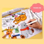 Tranh Tô Màu 3m, Bộ Tranh Graffiti, Phù Hợp Cho Bé Từ 2 Tuổi Hiếu Động Hay Tô Vẽ Lên Tường, Lên Bàn Ghế