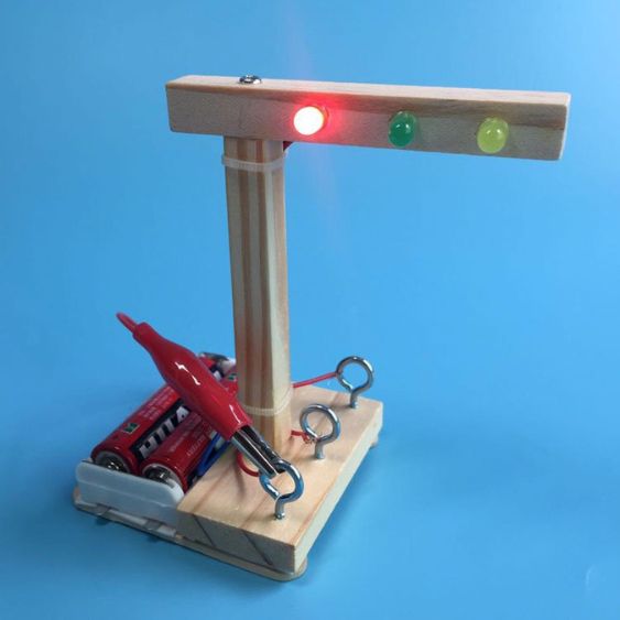 1 DIY Bé Lắp Ghép Đèn Giao Thông Bằng Gỗ, Đồ Chơi STEM/STEAM, Đồ Chơi Giáo Dục, Phù Hợp Cho Bé Từ 6 Tuổi