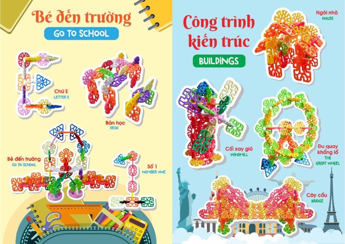 2 Đồ Chơi Lắp Ráp, Đồ Chơi Xếp Hình Hoa, Kính Vạn Hoa, Nhựa An Toàn, Phù Hợp Cho Bé Từ 2 Tuổi