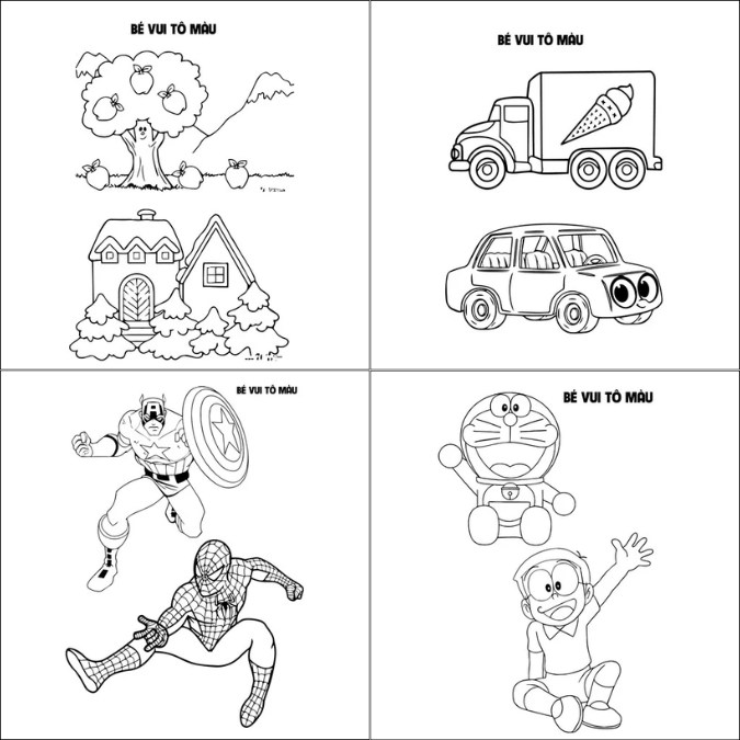 1 Bộ 100 Tranh Tô Màu Cho Bé, Tặng Kèm Màu Tô Cho Bé, Phù Hợp Cho Bé Từ 3 Tuổi