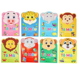 Bộ 8 Sách Tô Màu Cho Bé, Tặng Kèm Màu Tô Cho Bé, Phù Hợp Cho Bé Từ 3 Tuổi