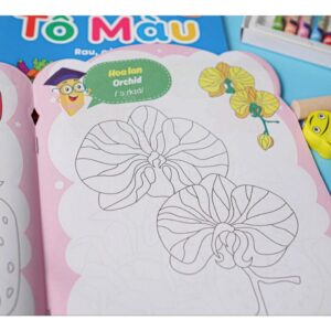 Bộ 8 Sách Tô Màu Cho Bé, Tặng Kèm Màu Tô Cho Bé, Phù Hợp Cho Bé Từ 3 Tuổi