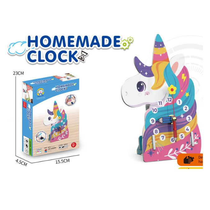 1 DIY Bé Lắp Ghép Đồng Hồ Kỳ Lân, Đồ Chơi STEM/STEAM, Đồ Chơi Lắp Ghép, Phù Hợp Cho Bé Từ 6 Tuổi, Tặng Kèm Pin