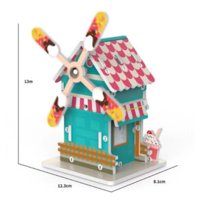 DIY Bé Lắp Ghép Cối Xay Gió, Đồ Chơi STEMSTEAM, Đồ Chơi Lắp Ghép, Phù Hợp Cho Bé Từ 6 Tuổi, Tặng Kèm Pin