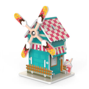 DIY Bé Lắp Ghép Cối Xay Gió, Đồ Chơi STEMSTEAM, Đồ Chơi Lắp Ghép, Phù Hợp Cho Bé Từ 6 Tuổi, Tặng Kèm Pin