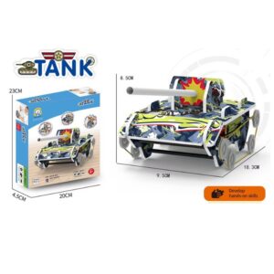 DIY Bé Lắp Ghép Xe Tăng, Đồ Chơi STEM/STEAM, Đồ Chơi Lắp Ghép, Phù Hợp Cho Bé Từ 6 Tuổi, Tặng Kèm Pin